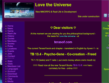 Tablet Screenshot of lovetheuniverse.com